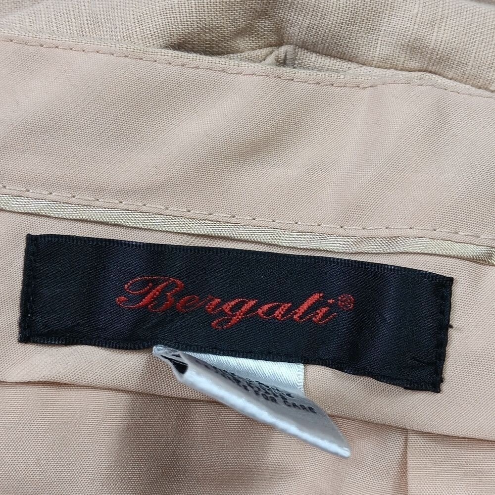 Bergali Mens 42x52  Khaki Linen Chino Trouser Pants